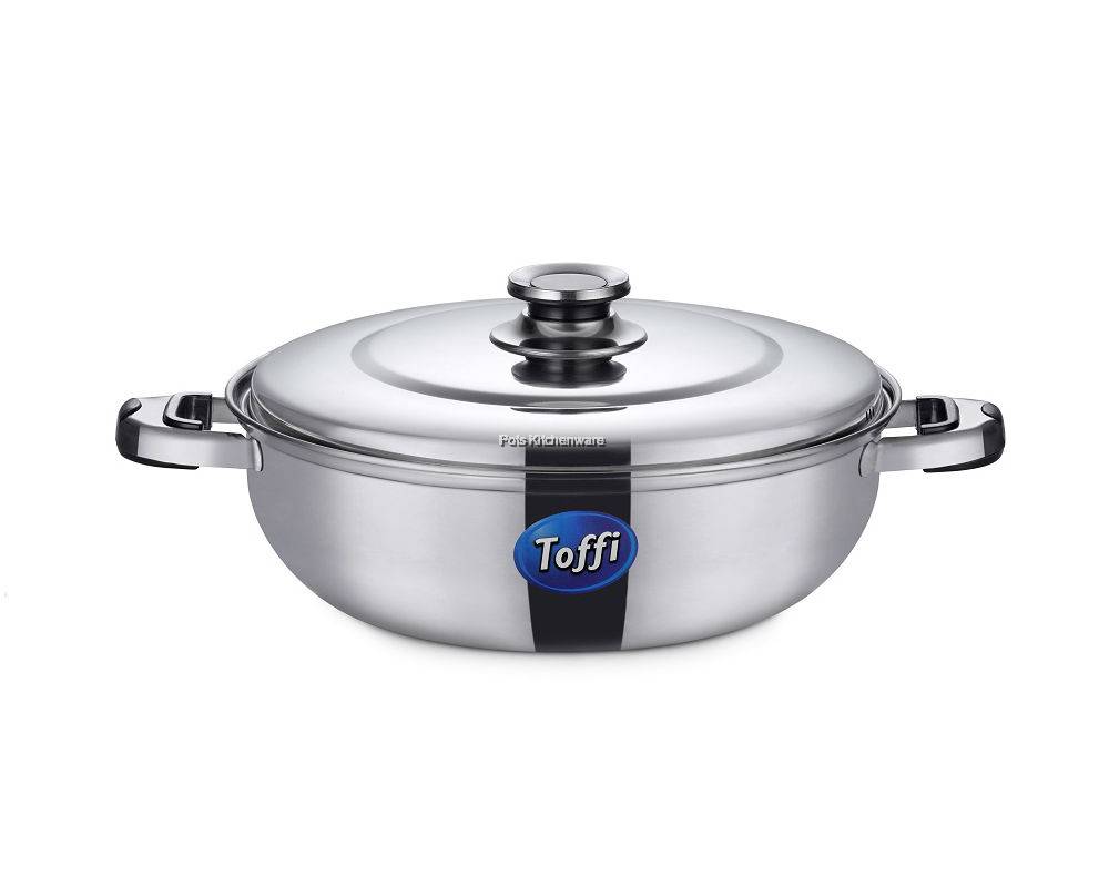 Toffi Stainless Steel Steamboat Pot 2in1 Separate Hot Pot With Glass Steel Lid With Without