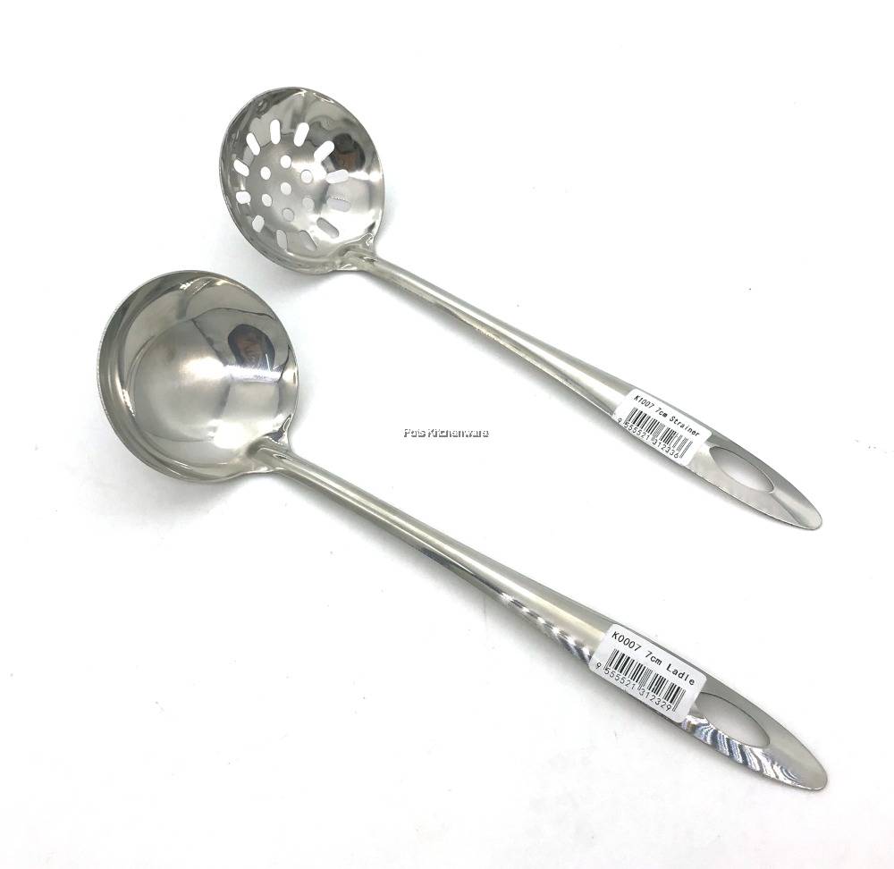 Stainless Steel Steamboat Hot Pot Small Size Skimmer Spoon Strainer Ladle Set Cm Cm Cm