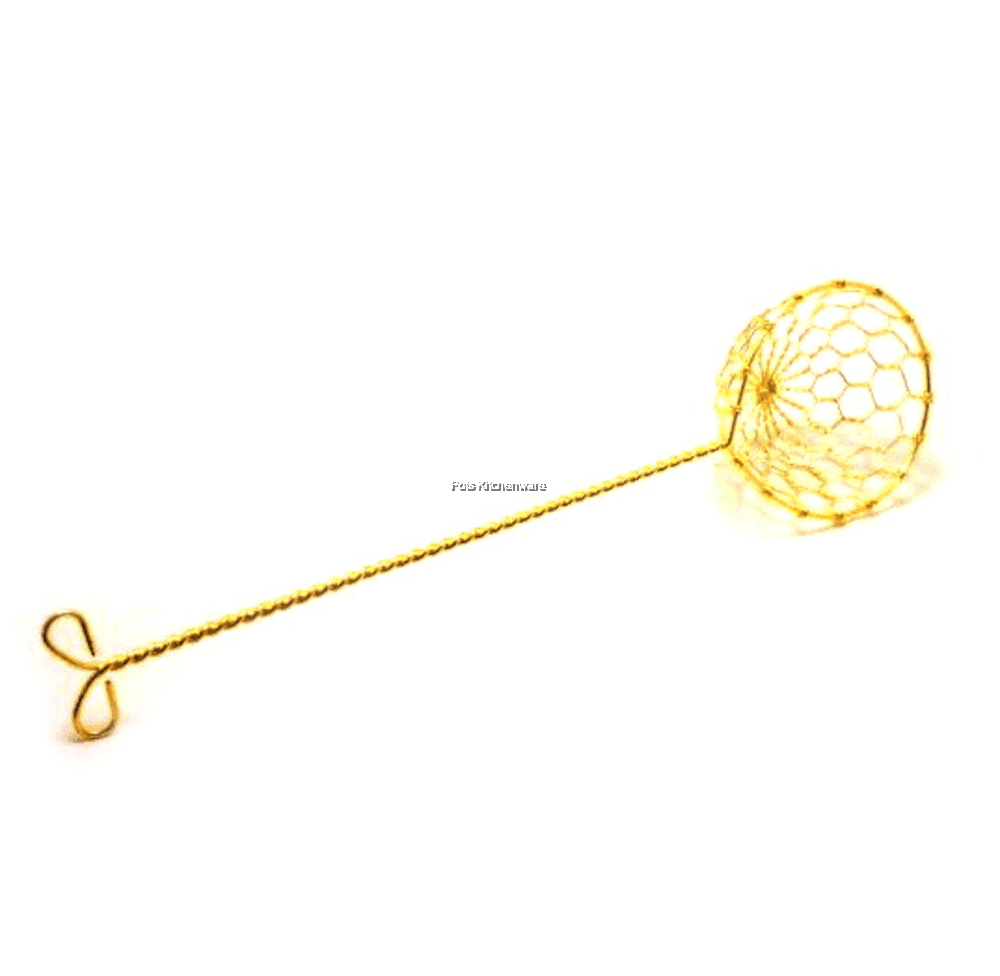 Pcs Inch Copper Wire Skimmer Strainer Traditional Steamboat Hot Pot Twisted Handle Gold