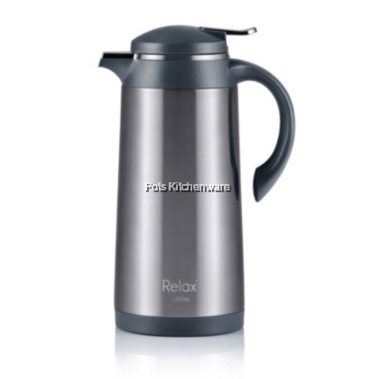 Relax Stainless Steel 18.8/SUS304 Vacuum Flask Glass Interior Thermal Jug Thermos Carafe Keep Warm Cold Bekas Minuman Tahan Panas 保温水壶 - D4100M