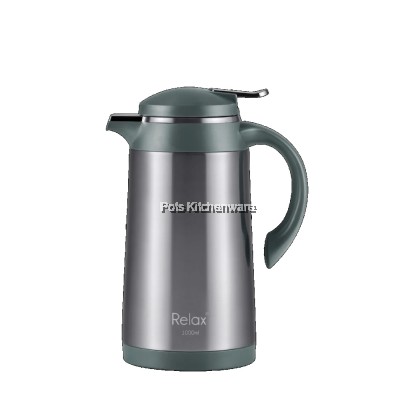 Relax Stainless Steel 18.8/SUS304 Vacuum Flask Glass Interior Thermal Jug Thermos Carafe Keep Warm Cold Bekas Minuman Tahan Panas 保温水壶 - D4100M