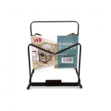 Metal Iron Coated Cutting Board Rack Chopping Board Holder Pot Lid Drying Rack - 3B010