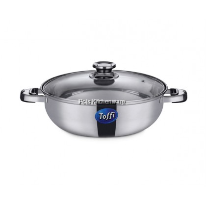 Toffi Stainless Steel 2 in 1 Induction Steamboat Pot Shabu Hot Pot Periuk Steamboat 不锈钢鸳鸯火锅 - B2800