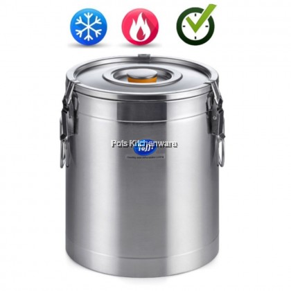 Toffi 10L/14L Stainless Steel Insulated Airtight Thermal Food Container Soup Carrier Drink Dispenser Bekas Makanan Tahan Panas 大容量保温桶 - B2000S