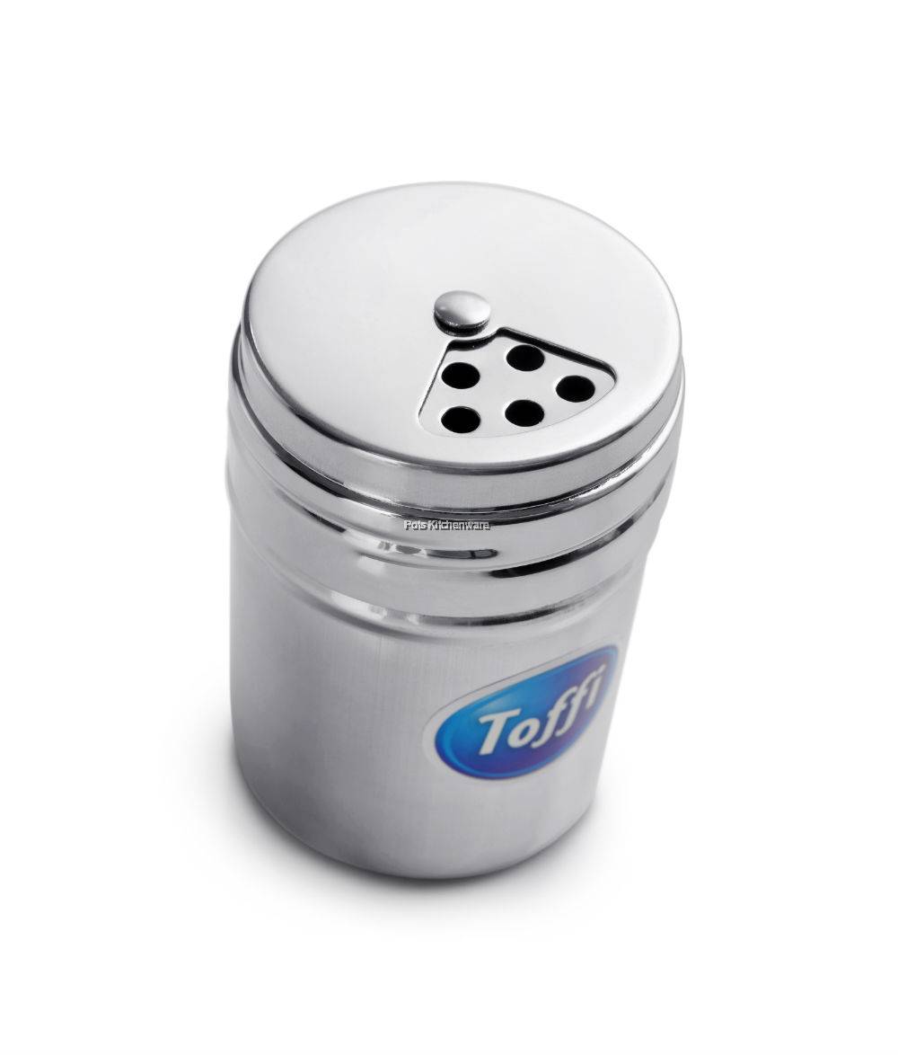 Toffi Stainless Steel Condiment/Pepper/Salt Shaker with Adjustable Hole