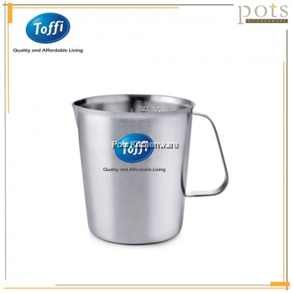 Toffi Stainless Steel Liquid Measuring Jug Scaled Cup Cawan Penyukat 不锈钢量杯带刻度 (Oz/CC) - K8340