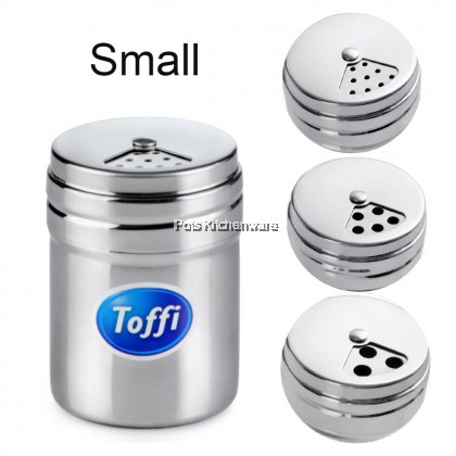 Toffi Stainless Steel Seasoning Condiment Sugar Pepper Cheese Powder Spices Shaker Bekas Serbuk Chili Lada Sulah 不锈钢调味料罐 - B4700