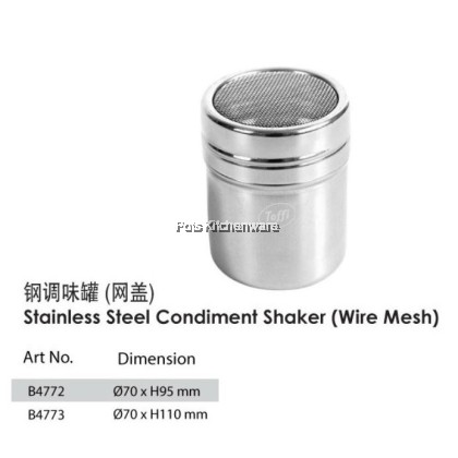 Toffi Stainless Steel Seasoning Condiment Sugar Pepper Cheese Powder Spices Shaker Bekas Serbuk Chili Lada Sulah 不锈钢调味料罐 - B4700