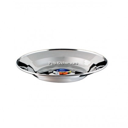 Toffi 2pcs Stainless Steel Round Rice Plate Dish Plate Pinggan Bulat Nasi Besi 不锈钢圆形饭盘铁盘 - K7100