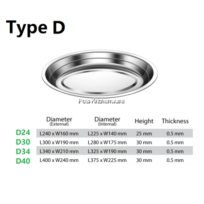 Toffi High Quality Stainless Steel Steam Fish Oval Plate Pinggan Bujur Kukus Ikan 椭圆蒸鱼盘- K8000