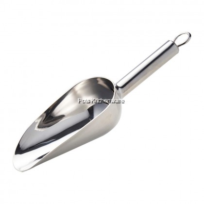 Toffi Stainless Steel Large Ice Cube Scoop Flour Candy Sugar Scoop Sedup Ais Batu 冰铲 (30oz/38oz/58oz) - B2530M