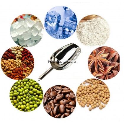 Toffi Stainless Steel Large Ice Cube Scoop Flour Candy Sugar Scoop Sedup Ais Batu 冰铲 (30oz/38oz/58oz) - B2530M