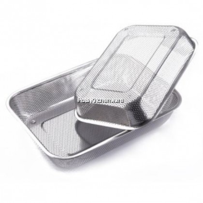 Toffi Stainless Steel Rectangular Colander Strainer Vegetable Fruit Washing Basket Sink Strainer - K2929M