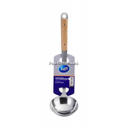 Toffi Stainless Steel Turner Slotted Turner Ladle Senduk Sup Sudip Goreng 不锈钢锅铲汤勺 - K0300M