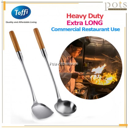 Toffi Long Handle Stainless Steel Heavy Duty Turner Spatula Ladle Senduk Kuah Sudip Senduk Goreng - K2790 Toffi Long Handle Stainless Steel Heavy Duty Turner Spatula Ladle Senduk Kuah Sudip Senduk Goreng - K2790