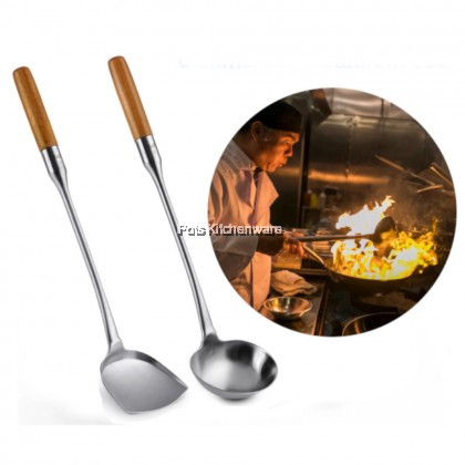 Toffi Long Handle Stainless Steel Heavy Duty Turner Spatula Ladle Senduk Kuah Sudip Senduk Goreng - K2790 Toffi Long Handle Stainless Steel Heavy Duty Turner Spatula Ladle Senduk Kuah Sudip Senduk Goreng - K2790