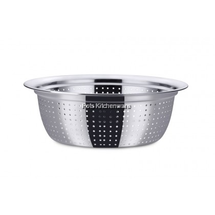 Toffi Thickened High Quality Stainless Steel Vegetable Fruits Washing Strainer Colander with Bowl Basin 不锈钢洗菜盆米筛盆 - K4420M