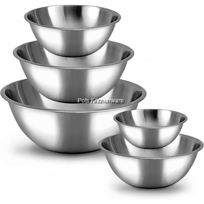 LARGE SIZE Toffi Stainless Steel Mixing Bowl Flour Basin Salad Bowl Seasoning Bowl 大容量不锈钢沙拉碗揉面盆 - S326M