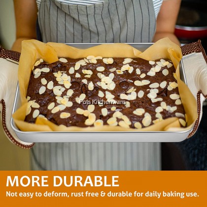 THICK Toffi Stainless Steel Deep Rectangular Tray Rectangle Baking Tray Oven Pan 加厚不锈钢长方形烘焙盘 - K7325M THICK Toffi Stainless Steel Deep Rectangular Tray Rectangle Baking Tray Oven Pan 加厚不锈钢长方形烘焙盘 - K7325M