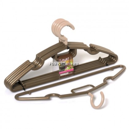 Lava Plastic Anti Slip Swing 10pc-Set Hanger Clothes Hanger Laundry Hanger Baju 衣挂衣掉 - HG2002