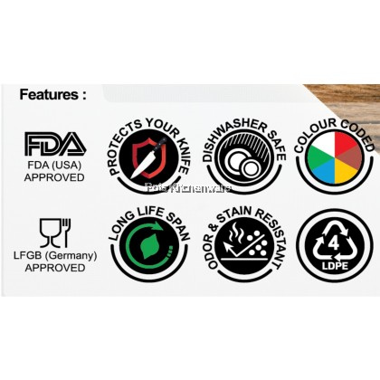 40cm/45cm Toffi Polyethylene Round Chopping Board Plastic Cutting Board Papan Pemotong Plastik Bulat 圆形菜板 - K9430L 40cm/45cm Toffi Polyethylene Round Chopping Board Plastic Cutting Board Papan Pemotong Plastik Bulat 圆形菜板 - K9430L