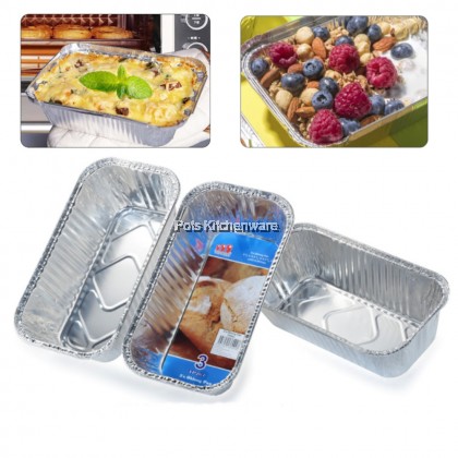 Aluminum Baking Bread Cake Loaf 6pc-Set Foil Pan Disposable Chafing Trays Party Roasting Foil Pan - TP235
