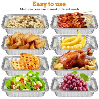 Aluminum Baking Bread Cake Loaf 6pc-Set Foil Pan Disposable Chafing Trays Party Roasting Foil Pan - TP235