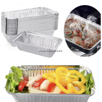 Aluminum Baking Bread Cake Loaf 6pc-Set Foil Pan Disposable Chafing Trays Party Roasting Foil Pan - TP235