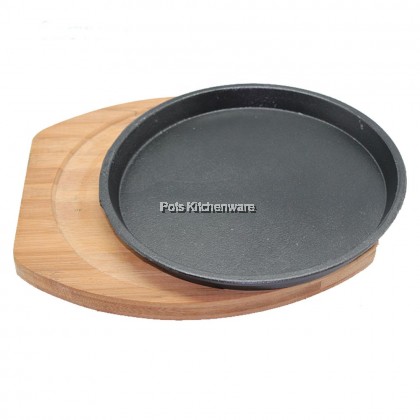 Cast Iron Sizzling Steak Plate Grill Pan Sizzling Plate Sizzling Mee Pan 圆形铁板烧铁板面 - IR31
