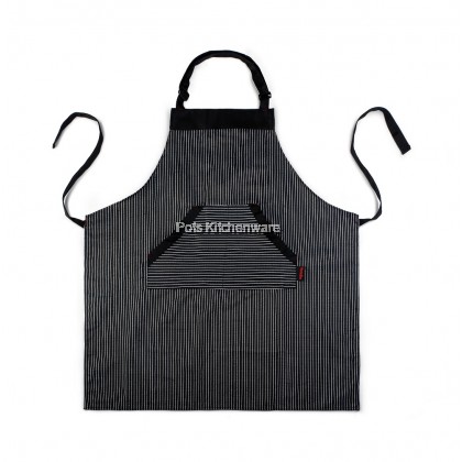 Homeline Two Pocket Cotton Polyester Bib Chef Apron Barista Bartender Waiter Apron 厨师服务员围裙 - L0219 Homeline Two Pocket Cotton Polyester Bib Chef Apron Barista Bartender Waiter Apron 厨师服务员围裙 - L0219