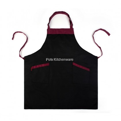 Homeline Two Pocket Cotton Polyester Bib Chef Apron Barista Bartender Waiter Apron 厨师服务员围裙 - L0219 Homeline Two Pocket Cotton Polyester Bib Chef Apron Barista Bartender Waiter Apron 厨师服务员围裙 - L0219