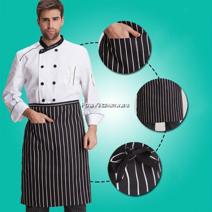 Homeline Half Length Half Body Restaurant Chef Apron Bistro Barista Waiter Waitress Apron 线条厨房围裙- L0226 Homeline Half Length Half Body Restaurant Chef Apron Bistro Barista Waiter Waitress Apron 线条厨房围裙- L0226