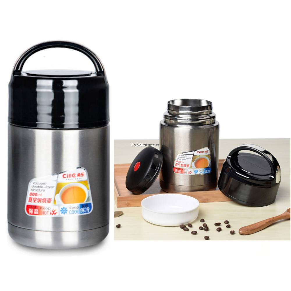 Stainless Steel SUS304 800ml Thermos Thermal Insulated Vacuum Keep Warm