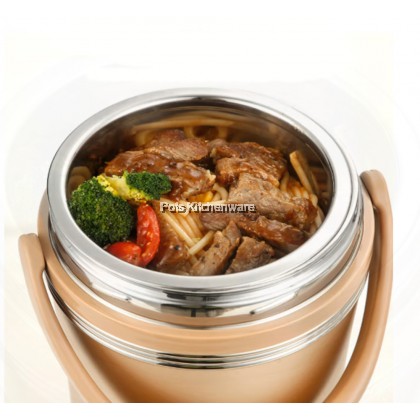 Stainless Steel SUS304 Thermos Insulated Vacuum Keep Warm Pot Thermal Food Flask Food Carrier 保温汤壶餐盒 - GD12LTM
