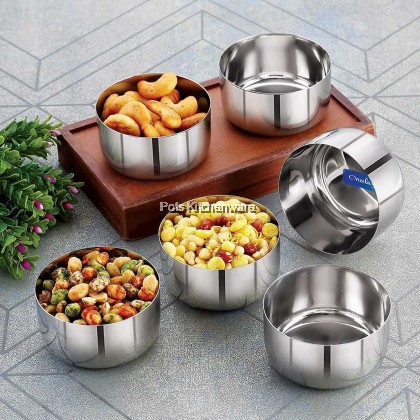 3pcs KTL Taiwan Stainless Steel Small Bowl Vegetable Side Dish Bowl 不锈钢小碗油碟 - ID011VBP6