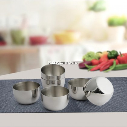 3pcs KTL Taiwan Stainless Steel Small Bowl Vegetable Side Dish Bowl 不锈钢小碗油碟 - ID011VBP6