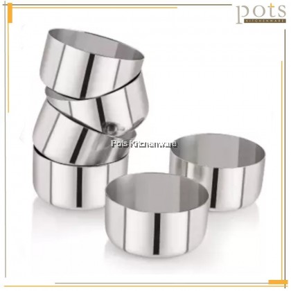 3pcs KTL Taiwan Stainless Steel Small Bowl Vegetable Side Dish Bowl 不锈钢小碗油碟 - ID011VBP6