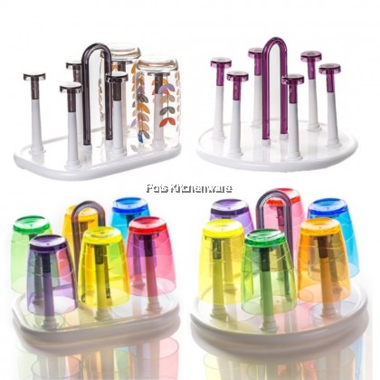 Elianware BPA-Free Cup Drying Rack Mug Holder Pemegang Rak Cawan Gantung Gelas - E772M