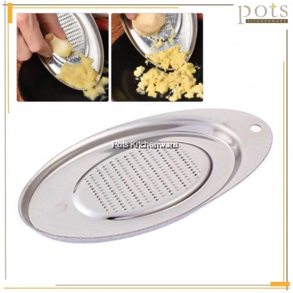 Oval Stainless Steel Ginger Grater Garlic Press Wasabi Grinder 磨泥器 - SS585