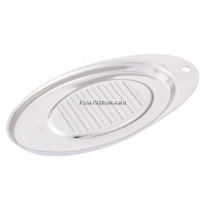 Oval Stainless Steel Ginger Grater Garlic Press Wasabi Grinder 磨泥器 - SS585