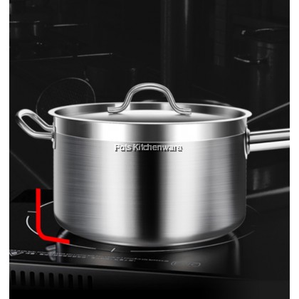 Toffi Stainless Steel Heavy Duty Sandwich Bottom Saucepan Milk Pot with Cover Periuk 不锈钢汤汁锅牛奶锅 - C8616M