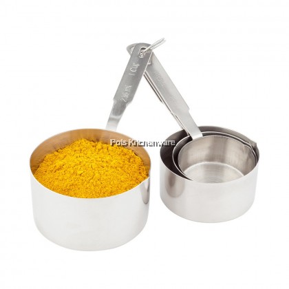 Stainless Steel 4pc-Set Baking Cooking Measuring Spoon Measuring Cup- GD178140
