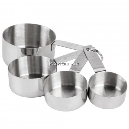 Stainless Steel 4pc-Set Baking Cooking Measuring Spoon Measuring Cup- GD178140