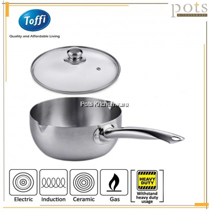 Toffi Stainless Steel Saucepan Milk Pot with Spout Periuk Masak 不锈钢牛奶锅泡面锅 - C8900