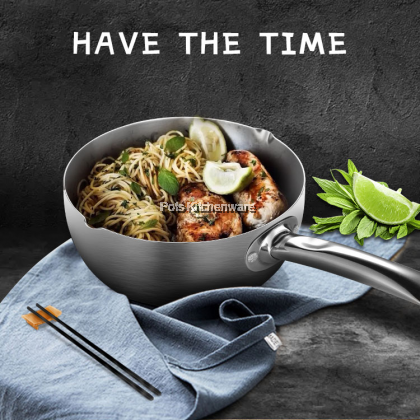 Toffi Stainless Steel Saucepan Milk Pot with Spout Periuk Masak 不锈钢牛奶锅泡面锅 - C8900