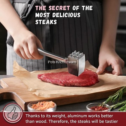 100gm Aluminium Alloy Meat Tenderizer Steak Hammer Pemukul Daging 敲肉锤松肉锤 - RT511