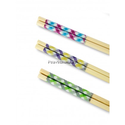 10 pairs Bamboo Wooden Flora Japanese Style Chopstick Chinese Chopsticks 日式竹筷子 - KY15J