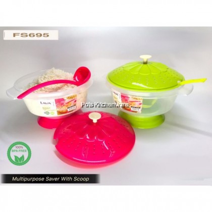 Lava BPA Free Food Rice Drinks Serving Saver Container with Serving Scoop Bekas Makanan Buffet Minuman - FS695