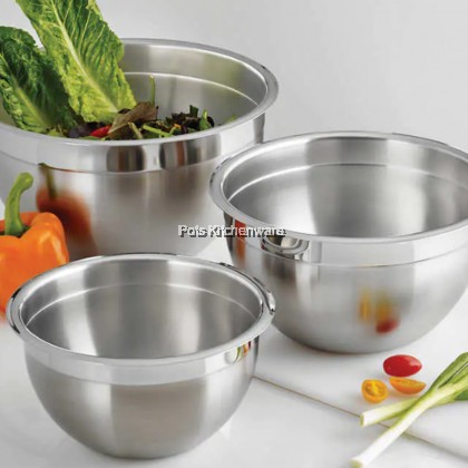 Toffi Stainless Steel Mixing Bowl Anti Slip Silicone Base Flour Basin Salad Bowl Seasoning Bowl 不锈钢沙拉碗揉面盆 - K5420M Toffi Stainless Steel Mixing Bowl Anti Slip Silicone Base Flour Basin Salad Bowl Seasoning Bowl 不锈钢沙拉碗揉面盆 - K5420M