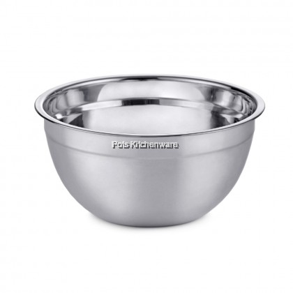 Toffi Stainless Steel Mixing Bowl Anti Slip Silicone Base Flour Basin Salad Bowl Seasoning Bowl 不锈钢沙拉碗揉面盆 - K5420M Toffi Stainless Steel Mixing Bowl Anti Slip Silicone Base Flour Basin Salad Bowl Seasoning Bowl 不锈钢沙拉碗揉面盆 - K5420M